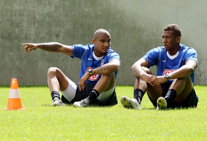 Die Halbbrüder Kevin-Prince (l.) und Jérôme Boateng zu Beginn ihrer Profikarriere bei Hertha BSC.