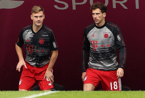 Joshua Kimmich (l.) und Leon Goretzka (r.) könnten ihre Verträge mit dem FC Bayern verlängern.