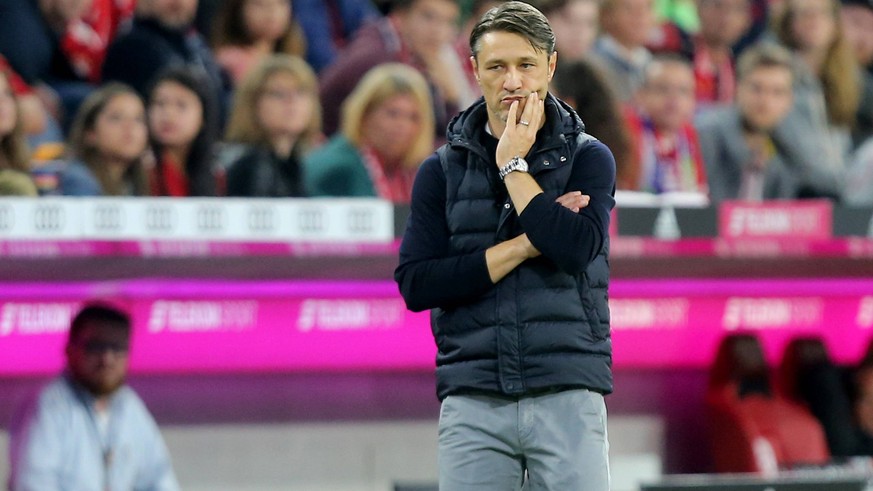 Trainer Niko Kovac (FC Bayern Muenchen), FC Bayern Muenchen vs. Borussia Moenchengladbach, DFL regulations prohibit any use of photographs as image sequences and/or quasi-video: Langer / Eibner-Presse ...
