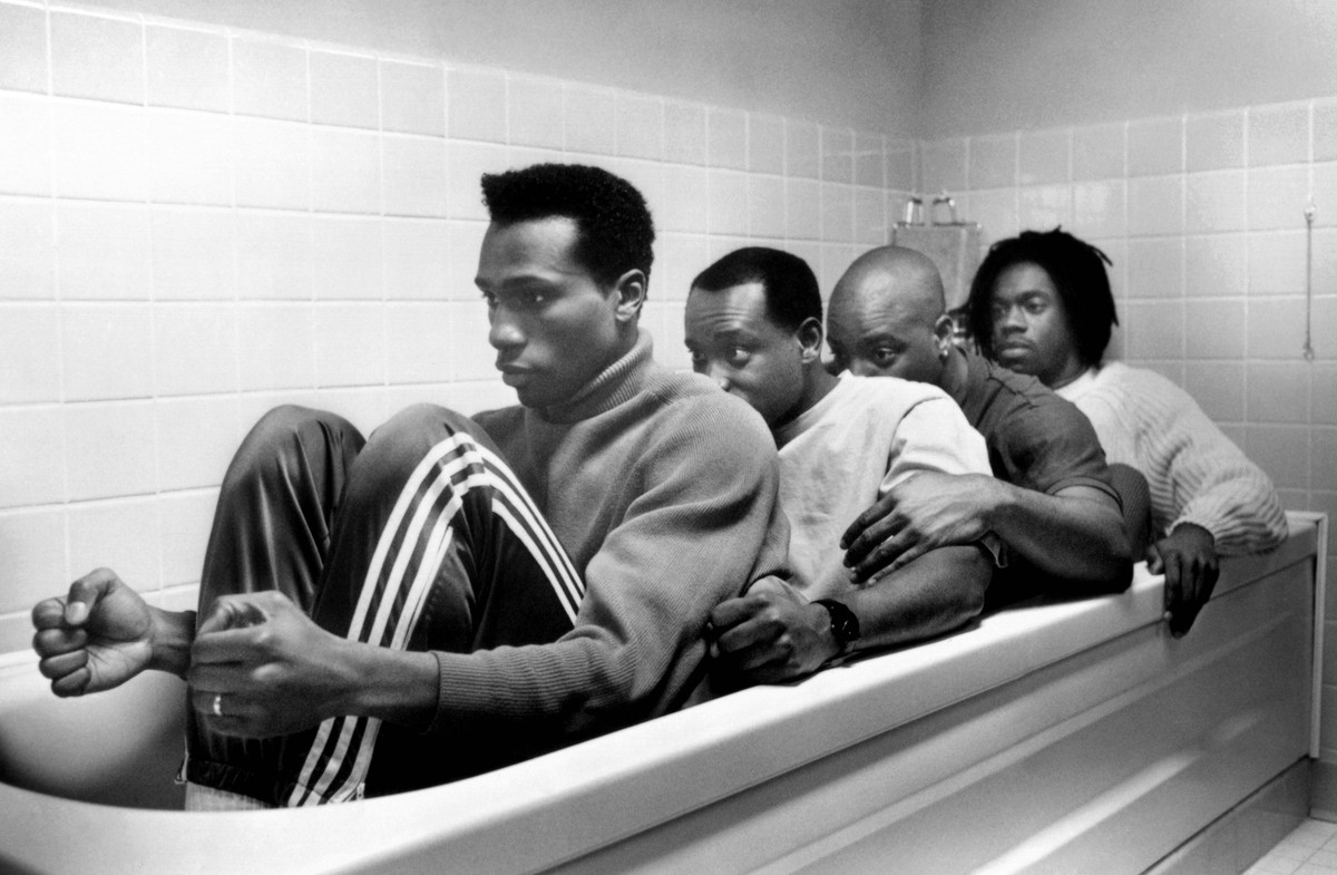 COOL RUNNINGS, from left, Leon, Rawle D. Lewis, Malik Yoba, Doug E. Doug, 1993, Buena Vista Pictures/Courtesy: Everett Collection. Buena Vista Pictures/Courtesy Everett Collection PUBLICATIONxINxGERxS ...