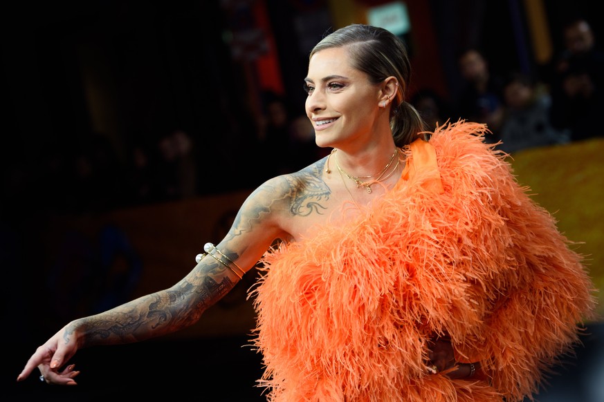 07.11.2019, Berlin: Sophia Thomalla, Schauspielerin und TV-Moderatorin, kommt zur Gala und Preisverleihung &quot;Men of the Year&quot; des Magazins GQ in die Komische Oper in Berlin. Foto: Gregor Fisc ...