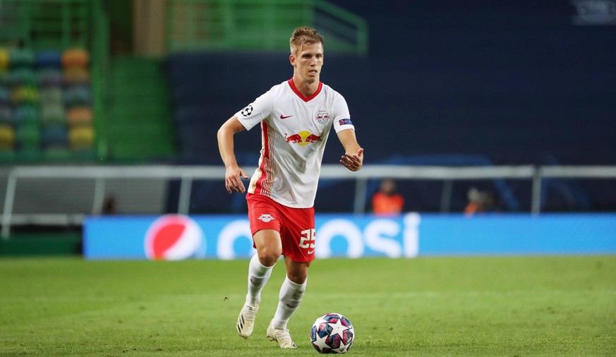 RB Leipzig - Atletico Madrid / 13.08.2020 Lissabon, 13.08.2020, Estadio Jose Alvalade, Fussball, UEFA Champions League, Viertelfinale , RB Leipzig vs. Atletico Madrid , Im Bild: Dani Olmo 25, RB Leipz ...