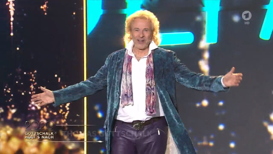 Thomas Gottschalk liebt die große Begrüßung, auch wenn der Applaus aus der Konserve kommt.