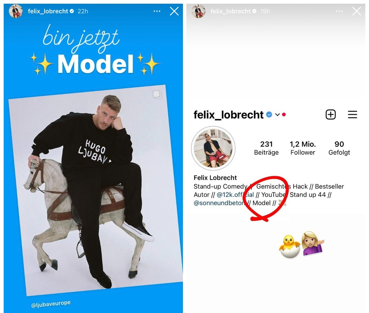 Felix Lobrecht ist jetzt auch ein Model.