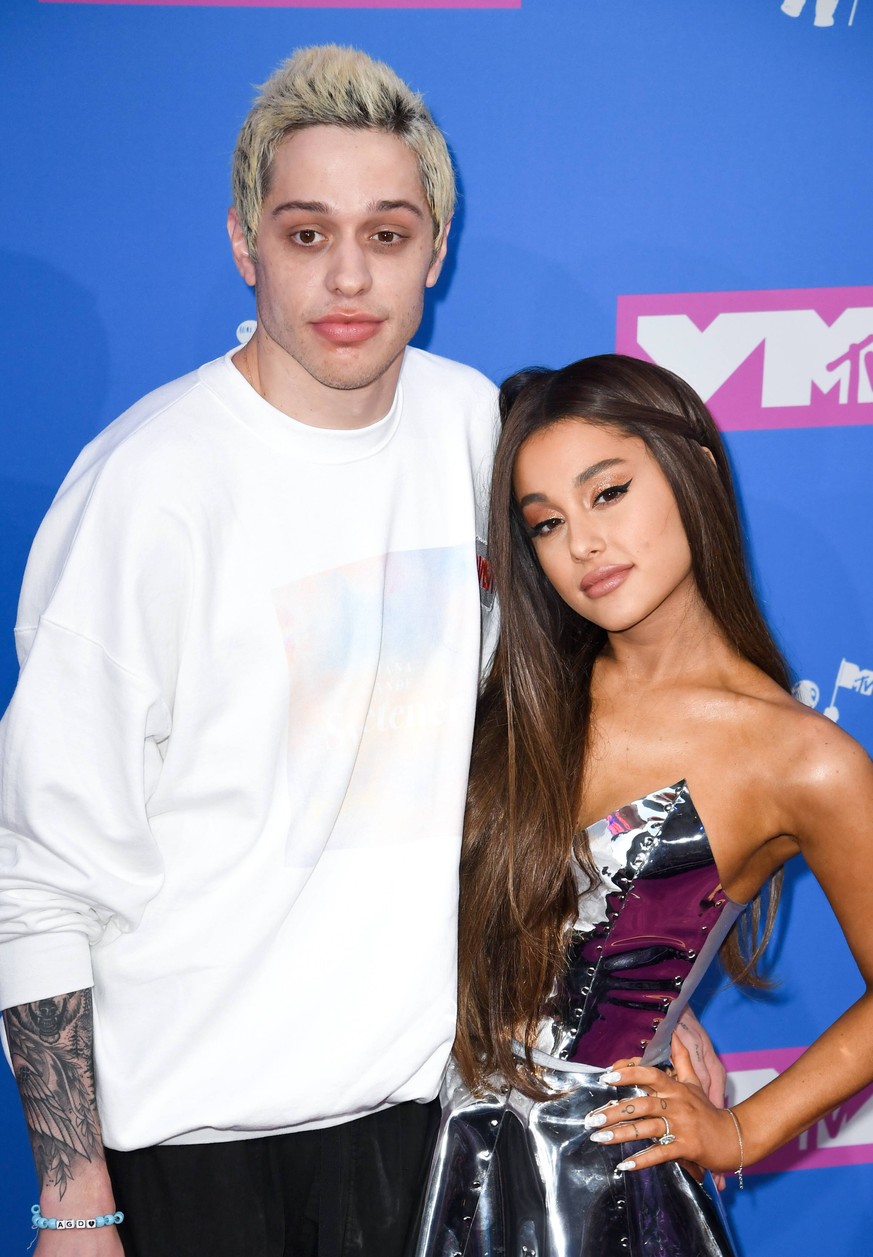 2018 MTV Video Music Awards - Arrivals - New York Pete Davidson and Ariana Grande arriving at the MTV Video Music Awards 2018, Radio City, New York. Photo credit should read: Doug Peters/EMPICS PUBLIC ...