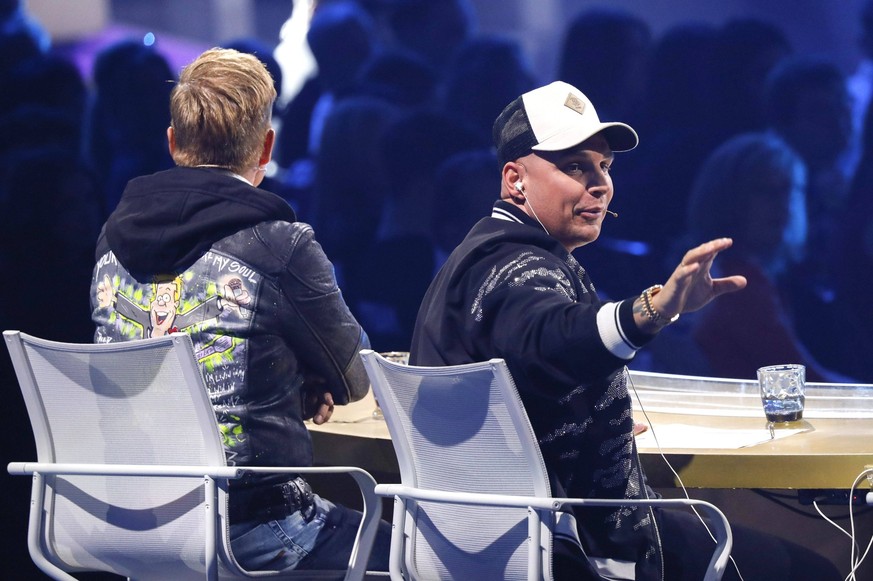 Dieter Bohlen und Pietro Lombardi beim Finale der 20. Staffel der RTL-Castingshow Deutschland sucht den Superstar / DSDS 2023 im MMC Coloneum. Köln, 15.04.2023 *** Dieter Bohlen and Pietro Lombardi at ...