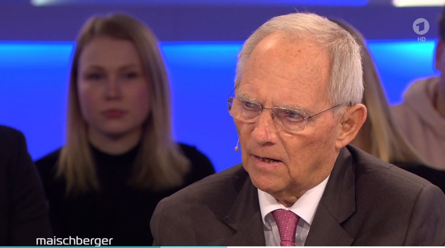 Musste bei "Maischberger" fast ausschließlich über seinen Freund Friedrich Merz reden: Bundestagspräsident Wolfgang Schäuble.