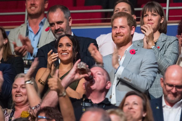 Koninklijke Ronde van Australië - Dag 9.  De hertog en hertogin van Sussex wonen de slotceremonie van de Invictus Games 2018 in Sydney bij.  Fotodatum: zaterdag 27 oktober 2018. Bekijk PA Story ROYAL Tour.  Foto...