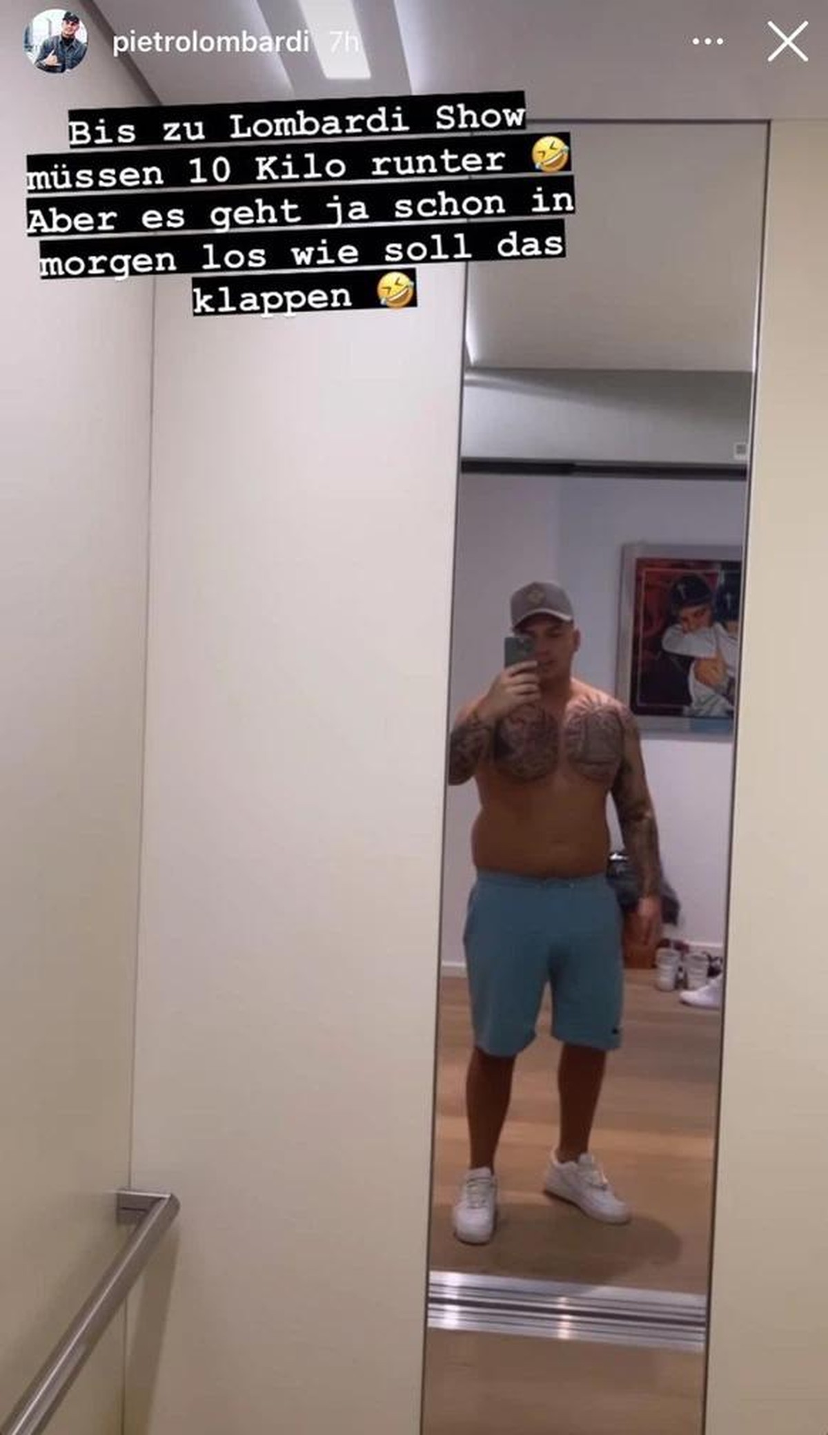 So präsentierte sich Pietro neulich noch bei Instagram.