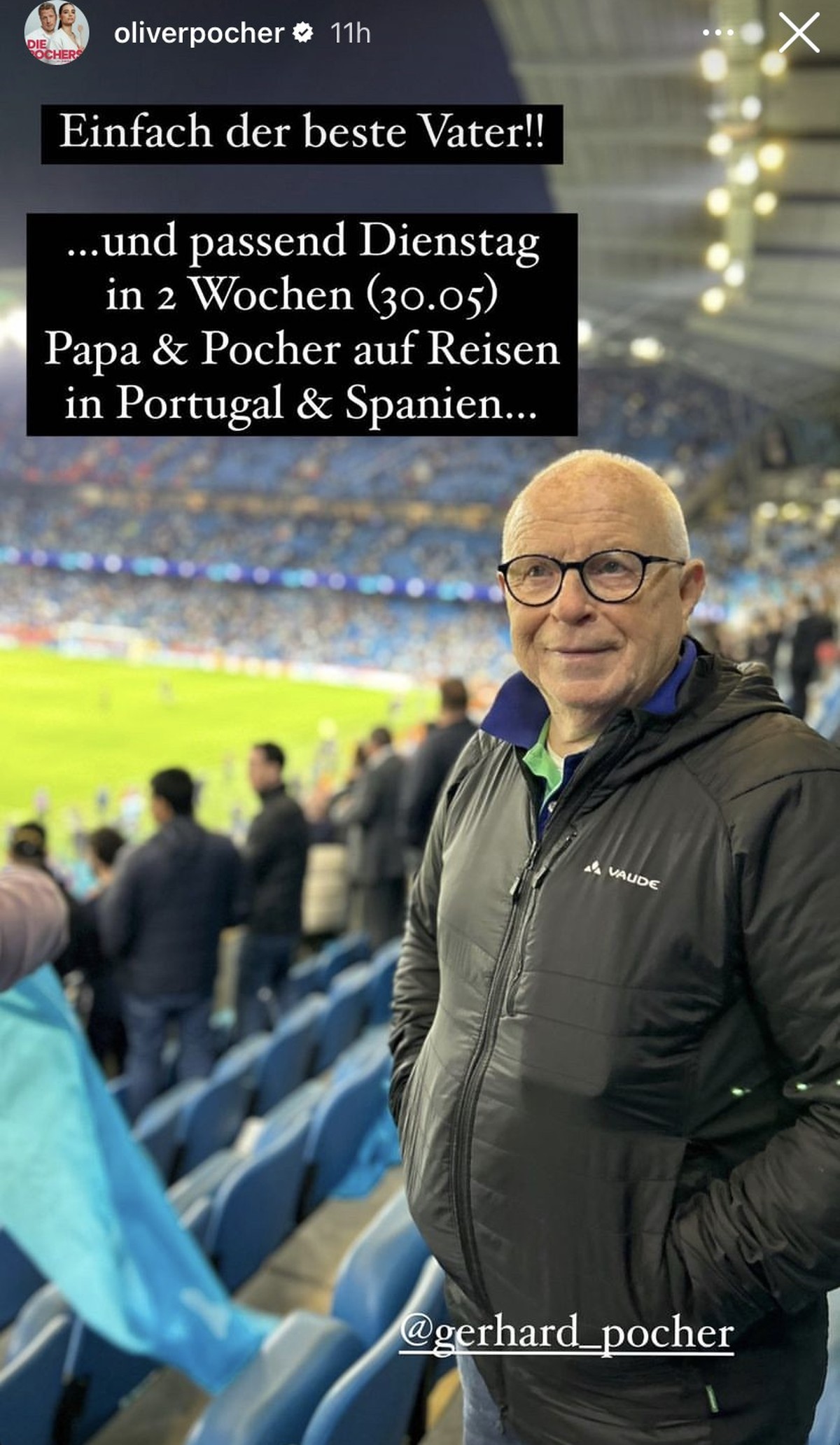 Die zweite Spielhälfte konnten die beiden im Stadion verfolgen.