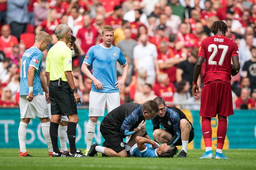 Am Boden: Gegen Klopps FC Liverpool verletzte sich Leroy Sané am Kreuzband.