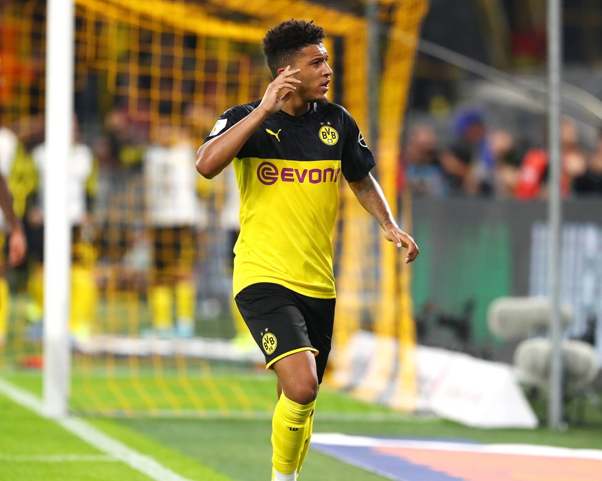 "Was habe ich denn gerade da wieder gehört?", fragt sich vielleicht auch Jadon Sancho.