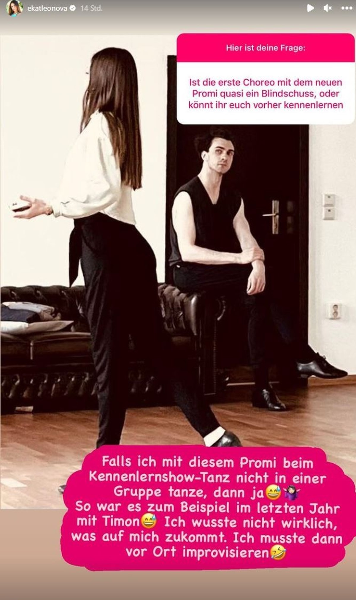 Ekaterina Leonova und Timon Krause tanzten im vergangenen Jahr zusammen.