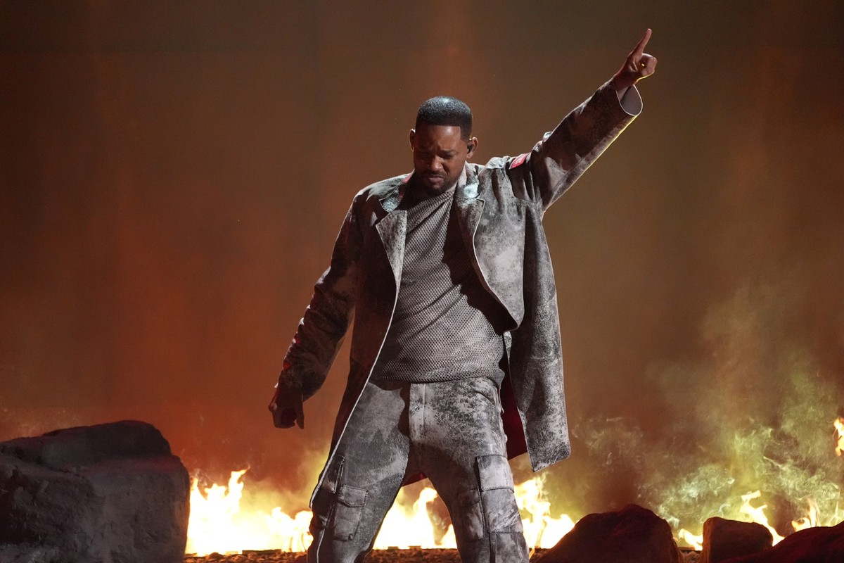 Will Smith performs during the BET Awards on Sunday, June 30, 2024, at the Peacock Theater in Los Angeles. (AP Photo/Chris Pizzello)