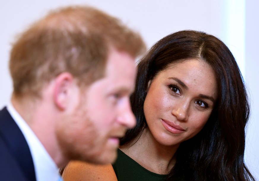 LONDON, ENGLAND - OCTOBER 15: Prince Harry, Duke of Sussex and Meghan, Duchess of Sussex attend the WellChild awards pre-Ceremony reception at Royal Lancaster Hotel on October 15, 2019 in London, Engl ...