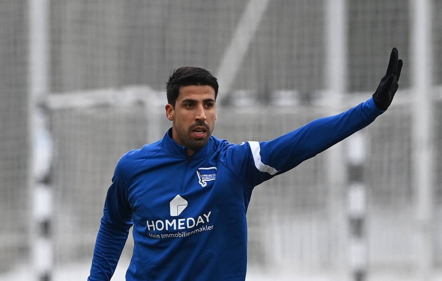 Fussball, Herren, Saison 2020/2021, 1. Bundesliga, Hertha BSC, Training, Sami Khedira Hertha BSC, 02.02. 2021, *** Football, men, 2020 2021 season, 1 Bundesliga, Hertha BSC, training, Sami Khedira Her ...