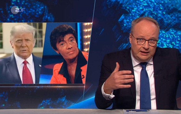 Musste das sein? Eine Pointe in der "heute-show" (ZDF) zu Donald Trumps kosmetikgegerbtes Gesicht entstand auf Kosten des tragisch verstorbenen Schlagerstars Rex Gildo.
