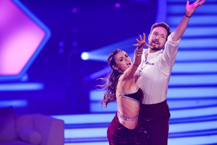 COLOGNE, GERMANY - APRIL 08: Bastian Bielendorfer and Ekaterina Leonova perform on stage during the 7th show of the 15th season of the television competition show &quot;Let&#039;s Dance&quot; at MMC S ...