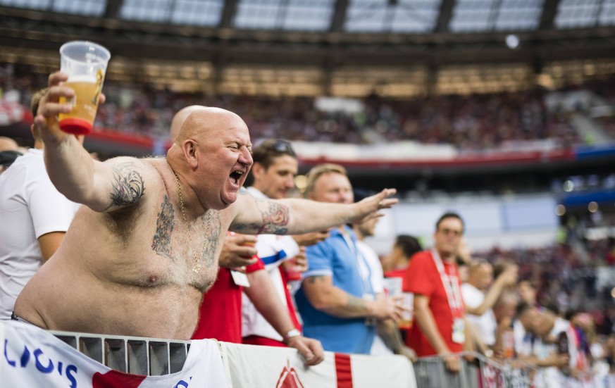 Moskau , 11.07.2018 England Fan Kroatien - England *** Moscow 11 07 2018 England fan Croatia England