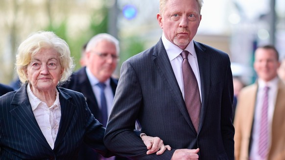 dpatop - 12 April 2019, Baden-Wuerttemberg, Rust: Boris Becker and his mother Elvira Becker come to Europa-Park for the Radio Regenbogen Awards. Photo: Uwe Anspach/dpa