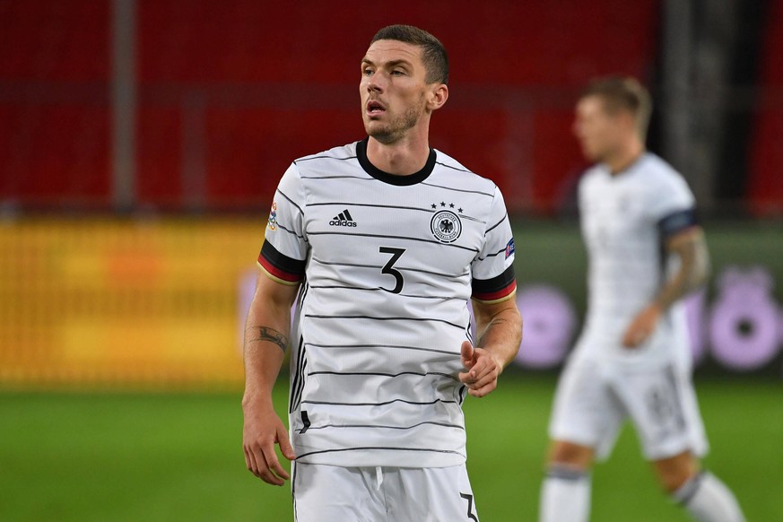 Robin GOSENS GER, Aktion,Einzelbild,angeschnittenes Einzelmotiv,Halbfigur,halbe Figur. Fussball Laenderspiel, UEFA Nations League Division A, 2020/2021, Gruppe 4. Deutschland GER- Spanien ESP 1-1 am 0 ...