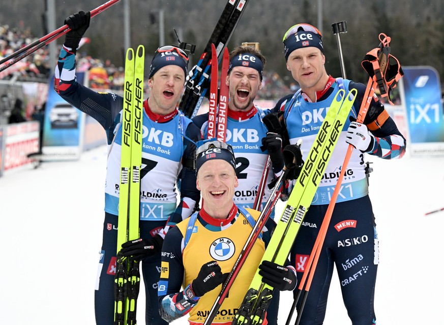 15.01.2023, Bayern, Ruhpolding: Biathlon, Weltcup, Massenstart 15 Kilometer, Herren. Johannes Thingnes B