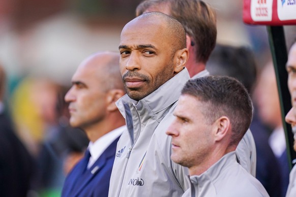 Assistant coach Thierry Henry of Belgium during the UEFA Nations League 2022, League A - Group 4 football match between Belgium and Poland on June 8, 2022 at King Baudouin Stadium in Brussels, Belgium ...