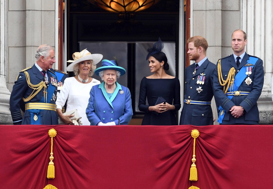 Die royale Familie bei der Militärparade "Trooping the Colour" im Jahr 2019.