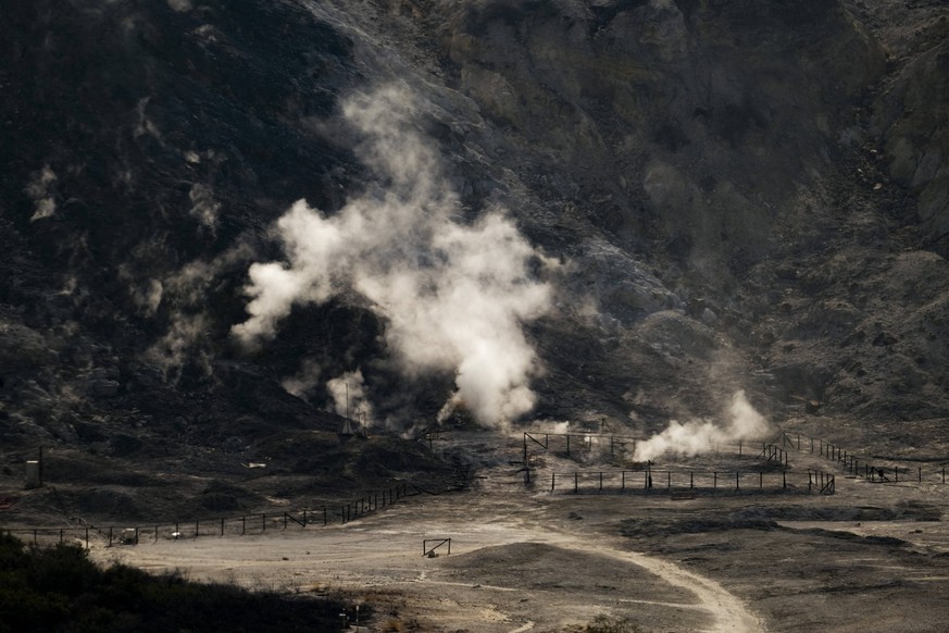 Reportage - Campi Flegrei A generic view of the solfatara fumarola, it is one of the forty volcanoes that make up the Phlegraean Fields it is located about three kilometres from the centre of the city ...