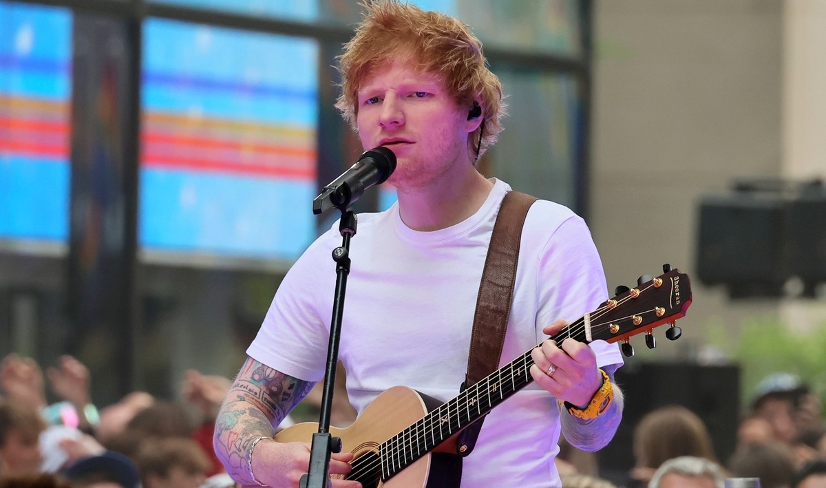 NEW YORK, NEW YORK - JUNE 06: Ed Sheeran performs on NBC&#039;s &quot;Today&quot; at Rockefeller Plaza on June 06, 2023 in New York City. (Photo by Dia Dipasupil/Getty Images)