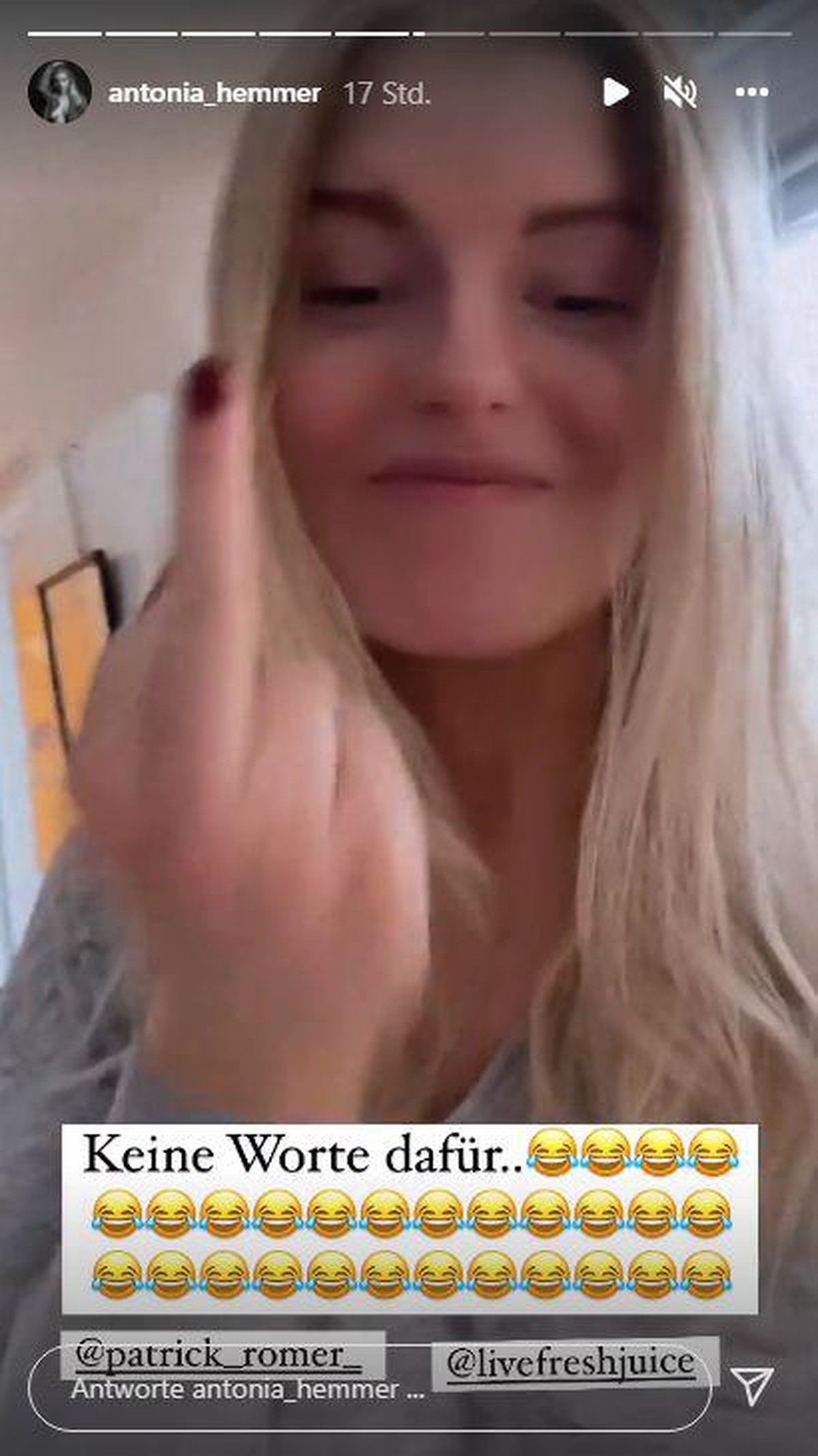 Antonia macht eine deutliche Ansage an ihren Freund Patrick.