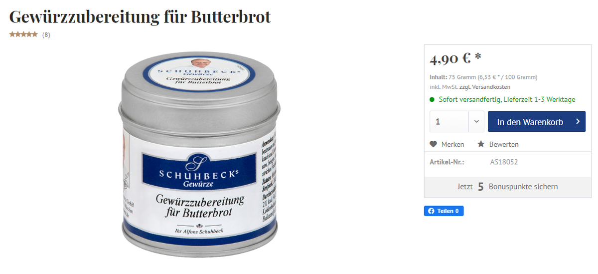 Meersalz, Pfeffer, Paprika, Koriander, Zwiebeln, Senfmehl, Chili, Knoblauch, Kümmel, Schnittlauch