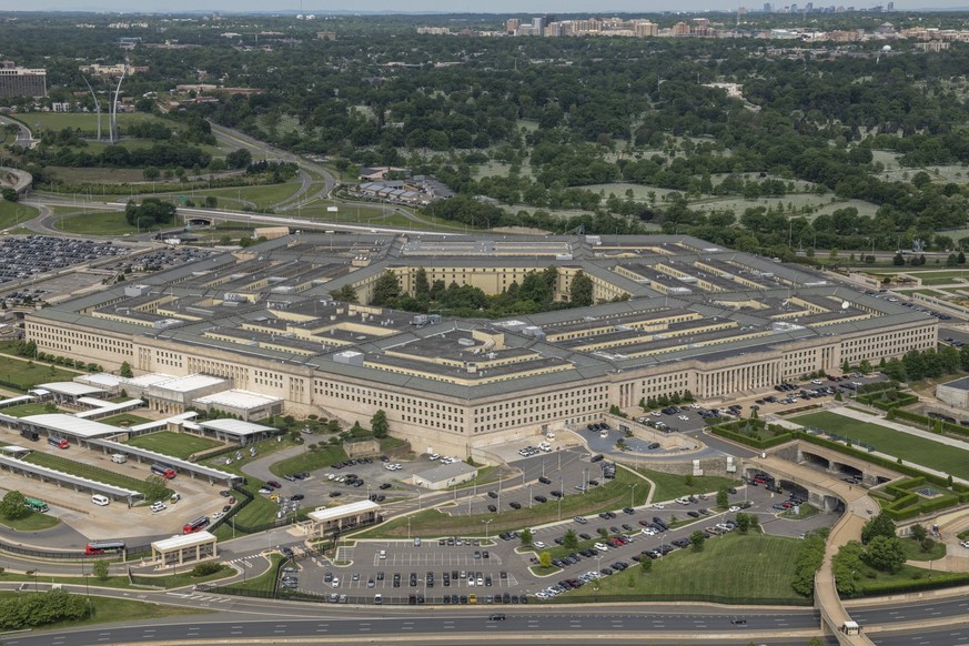 Aerial View Of The Pentagon - Washington Handout photo dated May 11, 2021 shows an aerial view of the Pentagon, Washington, DC, USA. The Pentagon, which is the headquarters of the United States Depart ...