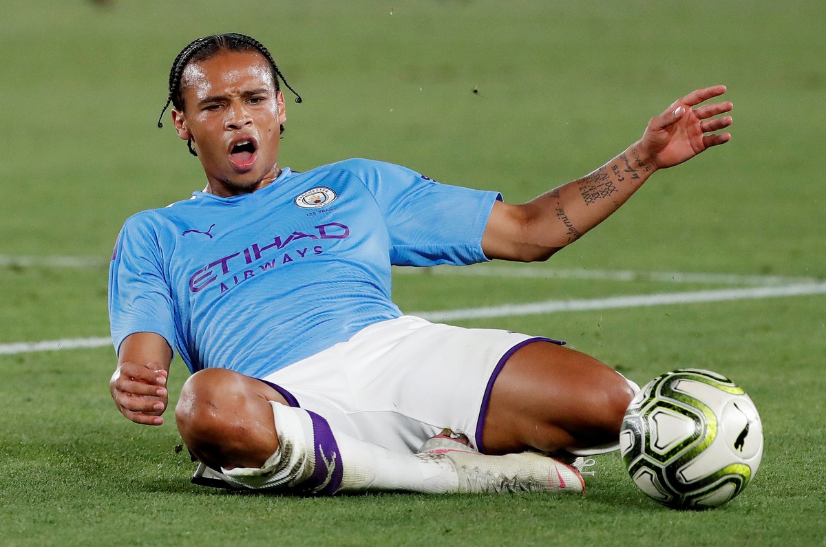 Soccer Football - Pre-Season Friendly - Manchester City v Yokohama F Marinos - Nissan Stadium, Yokohama, Japan - July 27, 2019 Manchester City's Leroy Sane in action REUTERS/Issei Kato