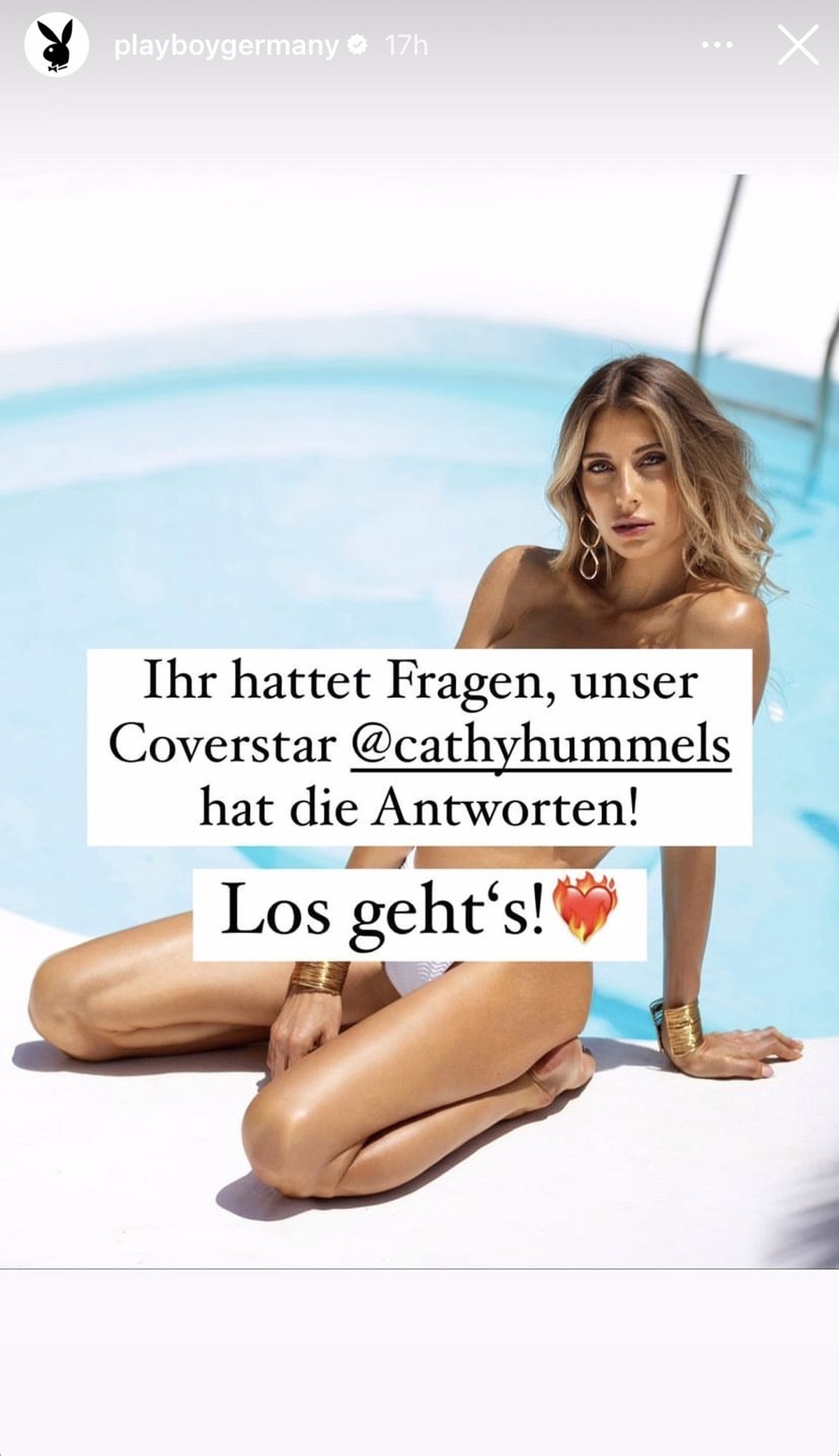 Cathy Hummels beantwortete Fragen rund um das Shooting.