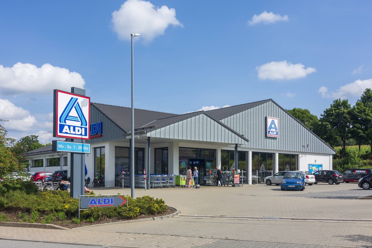 Aldi Nord supermarket Annaberg-Buchholz Sachsen, Saxony Germany Erzgebirge, Ore Mountains