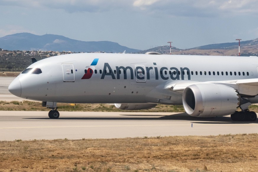 American Airlines Boeing 787 Dreamliner In Athens American Airlines Boeing 787 Dreamliner aircraft as seen taxiing in Athens International Airport ATH for departure flight to Philadelphia PHL airport  ...