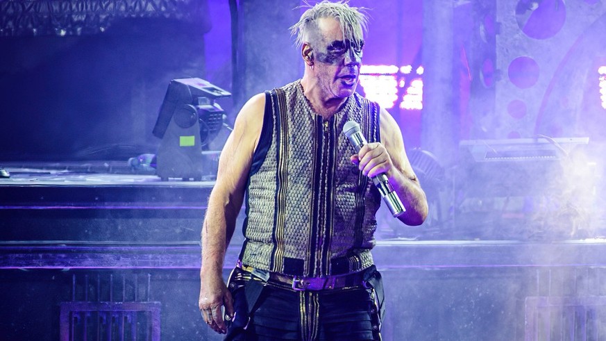 Rammstein live in Odense, Denmark Odense, Denmark. 02nd, June 2023. The German industrial metal band Rammstein performs a live concert at Odense Dyreskureplads in Odense. Here vocalist Till Lindemann  ...