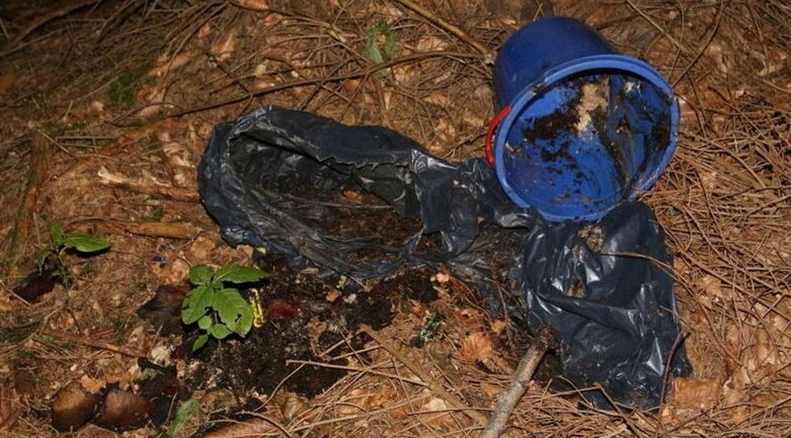 Die Babyleiche war in einen Plastiksack eingepackt.