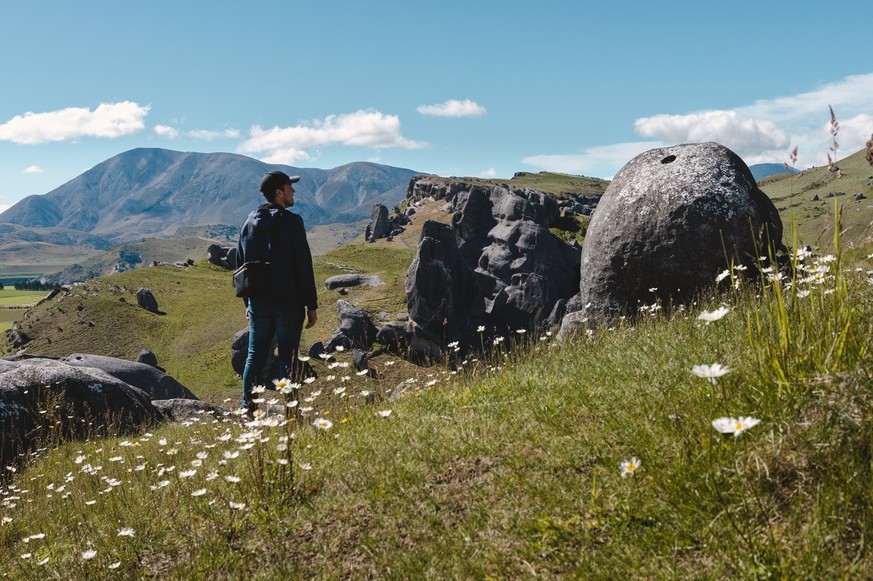 Hier am Castle Hill in Neuseeland wurde der Film "Narnia" gefilmt.