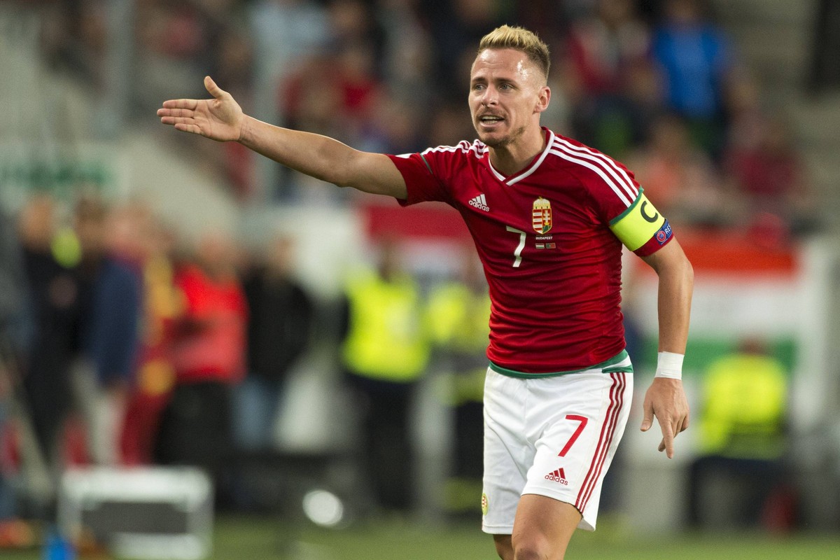 September 3, 2017 - Budapest, Hungary - Balazs Dzsudzsak of Hungary reacts after the yellow card during the FIFA World Cup WM Weltmeisterschaft Fussball 2018 Qualifying Round match between Hungary and ...