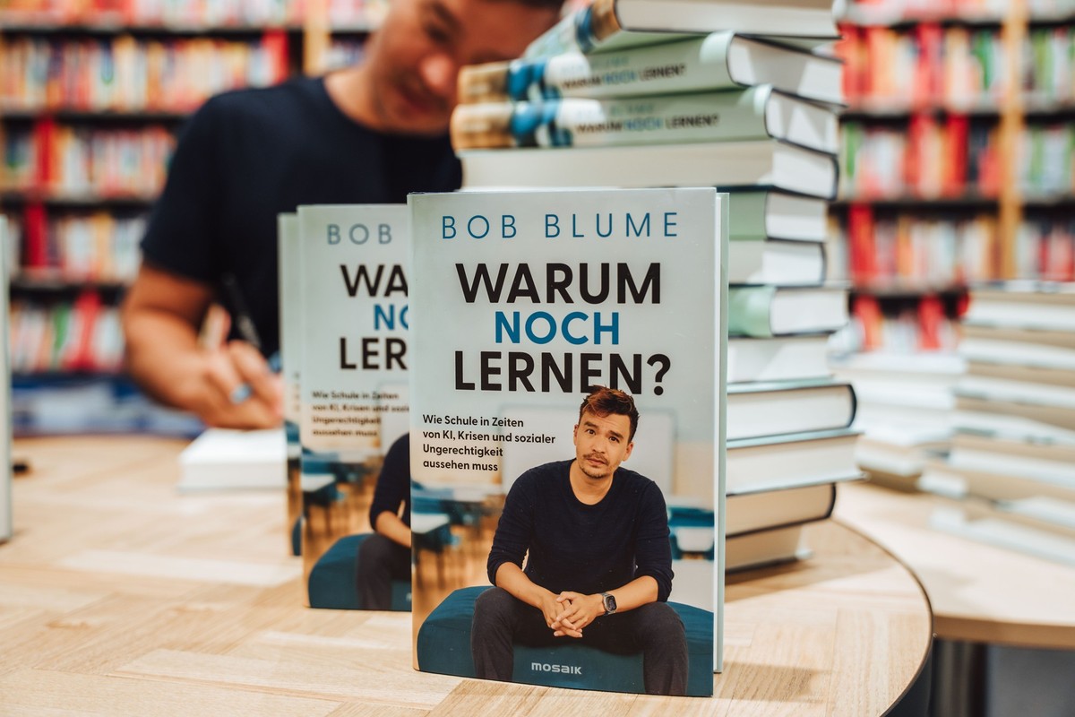 Bob Blumes neues Buch "Warum noch lernen?".