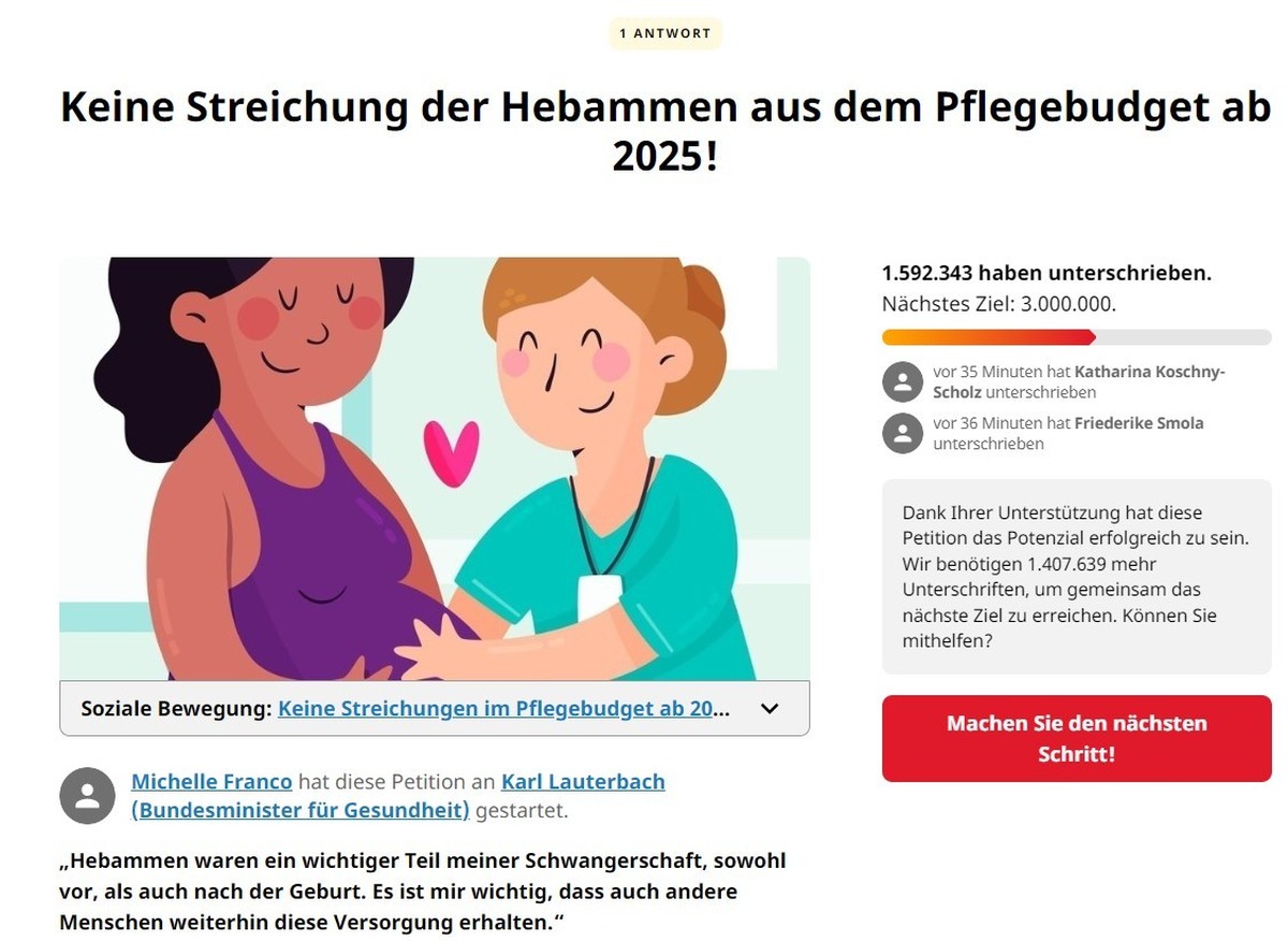 Die Petition fand schnelle viele Unterstützer:innen.
