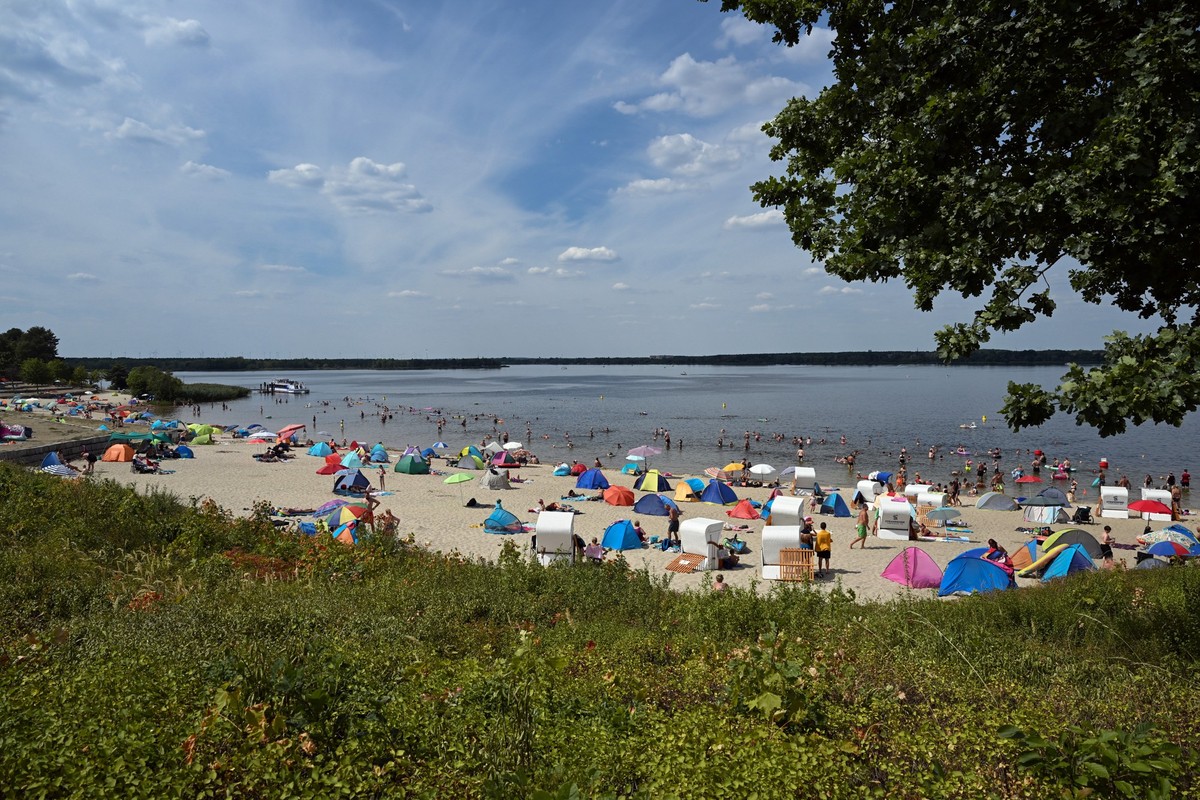 04.08.2022, Brandenburg, Senftenberg: Ausflugsg