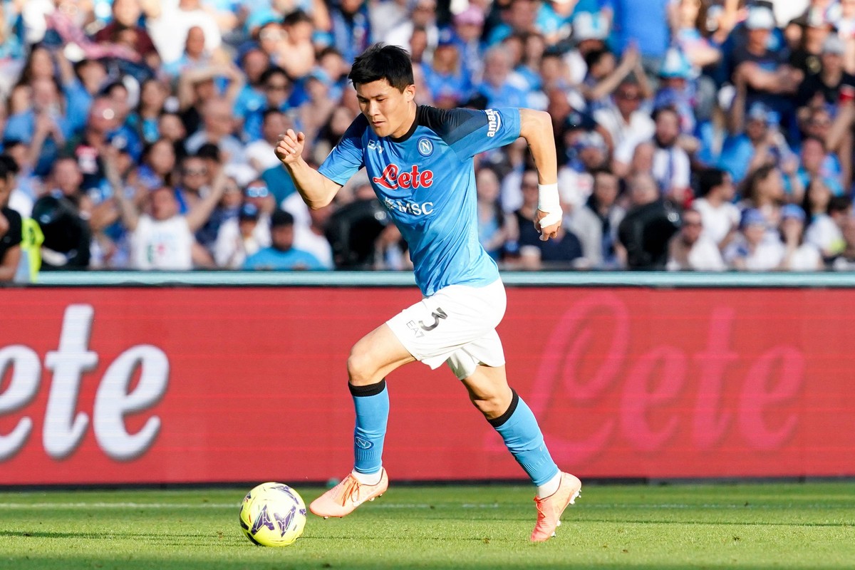 SSC Napoli v ACF Fiorentina - Serie A Min-Jae Kim of SSC Napoli during the Serie A match between SSC Napoli and ACF Fiorentina at Stadio Diego Armando Maradona, Naples, Italy on May 7, 2023. Naples Na ...