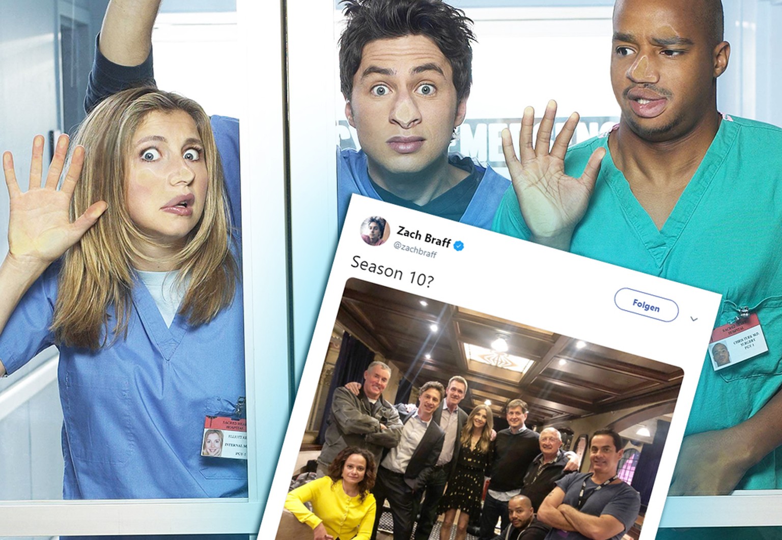 Film Stills from Scrubs Sarah Chalke, Zach Braff, Donald Faison circa 2001 Photo: Chris Haston PUBLICATIONxINxGERxSUIxAUTxONLY 30847395

Film Stills from scrubs Sarah Chalke Zach Braff Donald Faison C ...