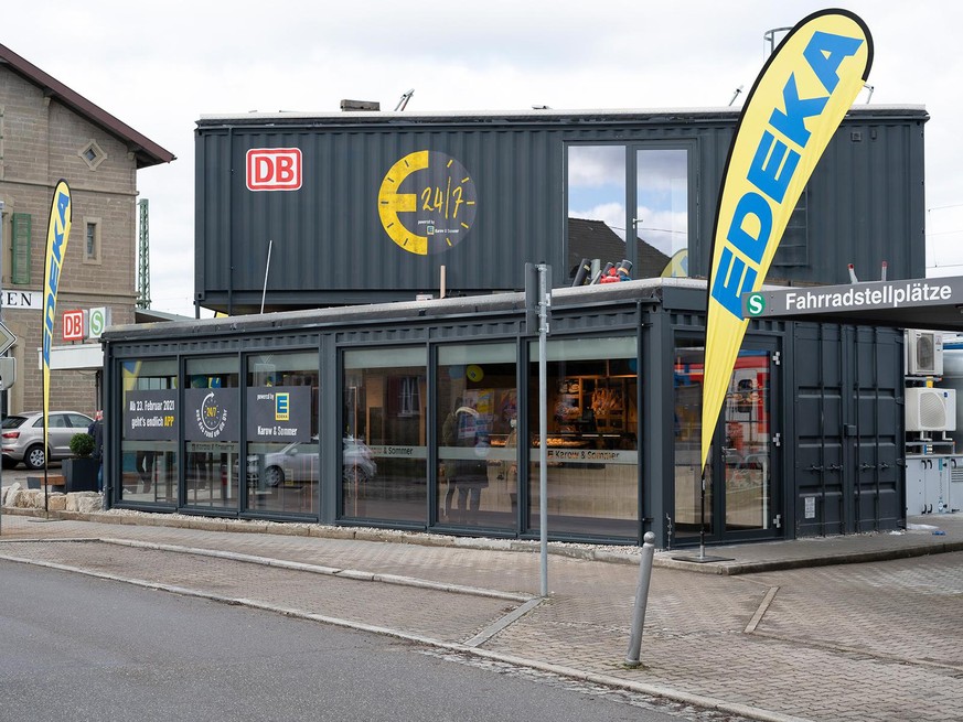 Der automatische Supermarkt präsentiert sich in Container-Optik.