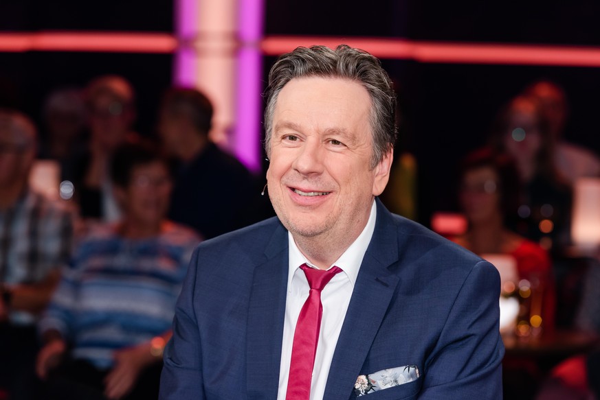 Der Fernsehmoderator Joerg Kachelmann, aufgenommen bei der MDR-Talkshow &quot;Riverboat&quot; Aufzeichnung am 16.04.2019 in Leipzig