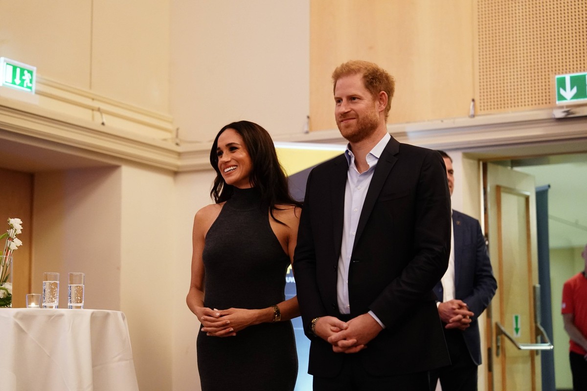 . 15/09/2023. Dusseldorf, Germany. Prince Harry and Meghan Markle, the Duke and Duchess of Sussex, at the IG25 and Team Canada Reception at the Hilton Hotel in Dusseldorf, Germany. PUBLICATIONxINxGERx ...