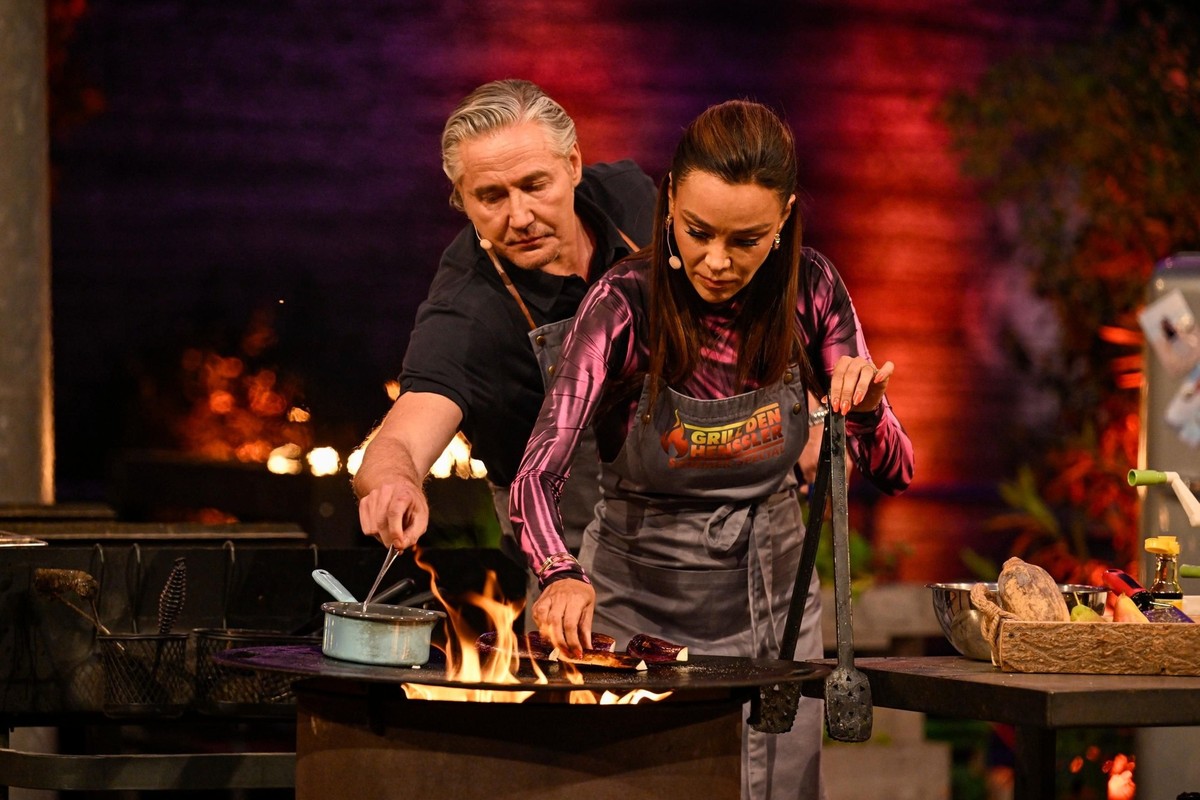Franjo und Verona Pooth legen sich bei "Grill den Henssler" ins Zeug.